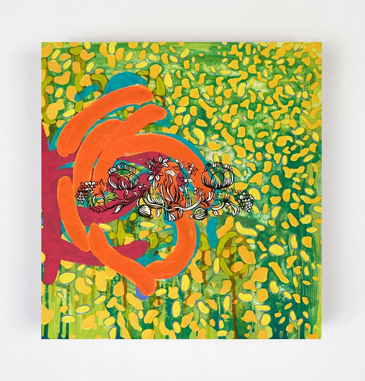   the free  2017, oil on panel 11.75” x 11.75” 