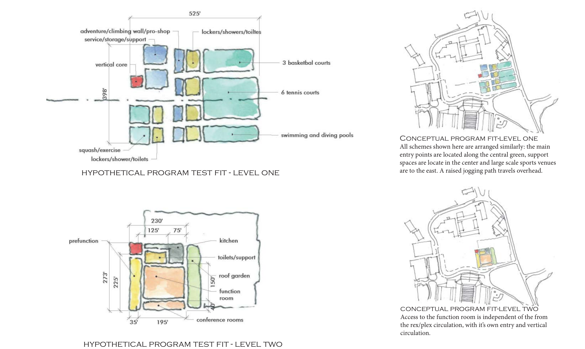 program, scale and massing diagrams