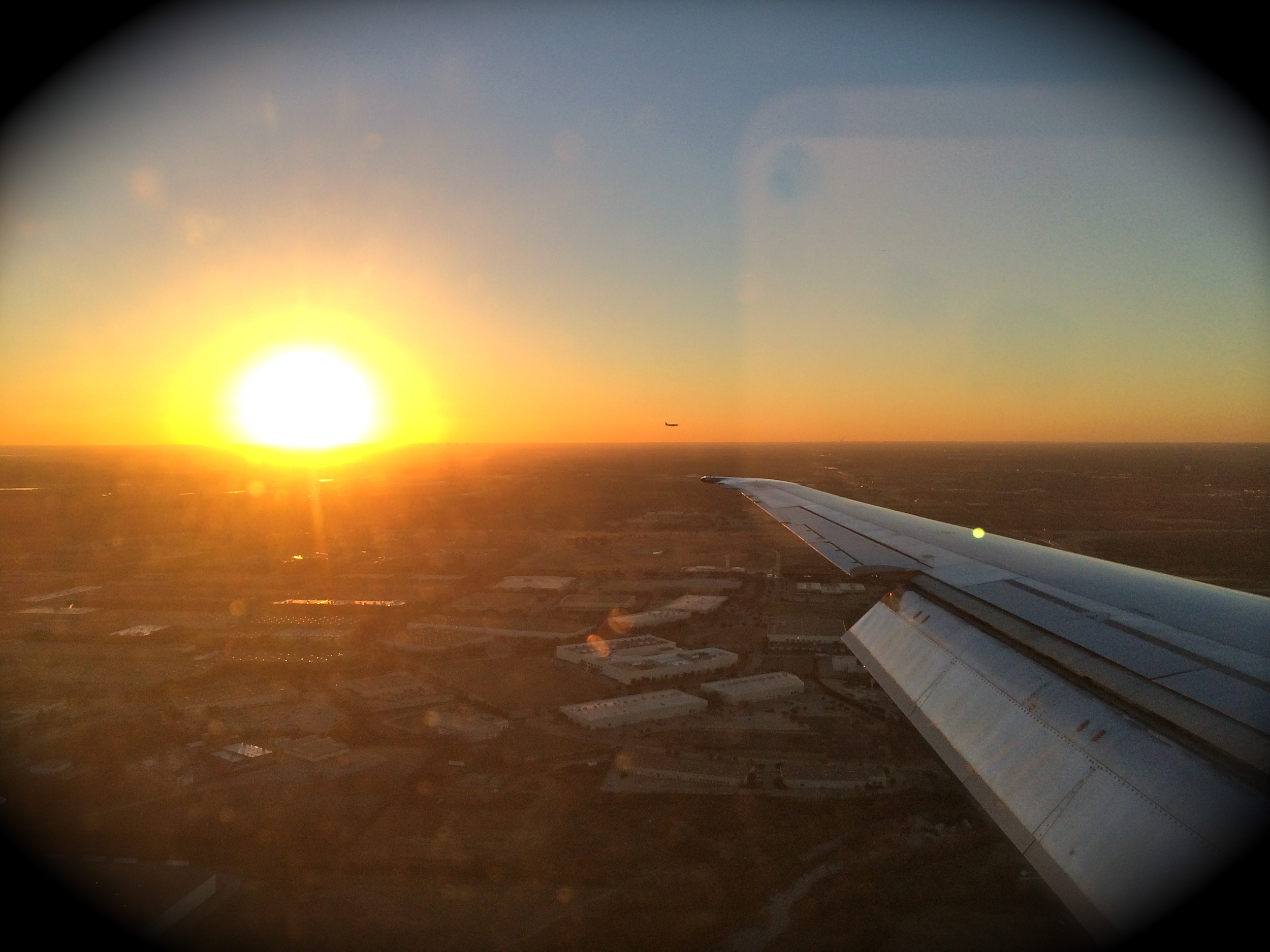 Flying into Vegas. 
