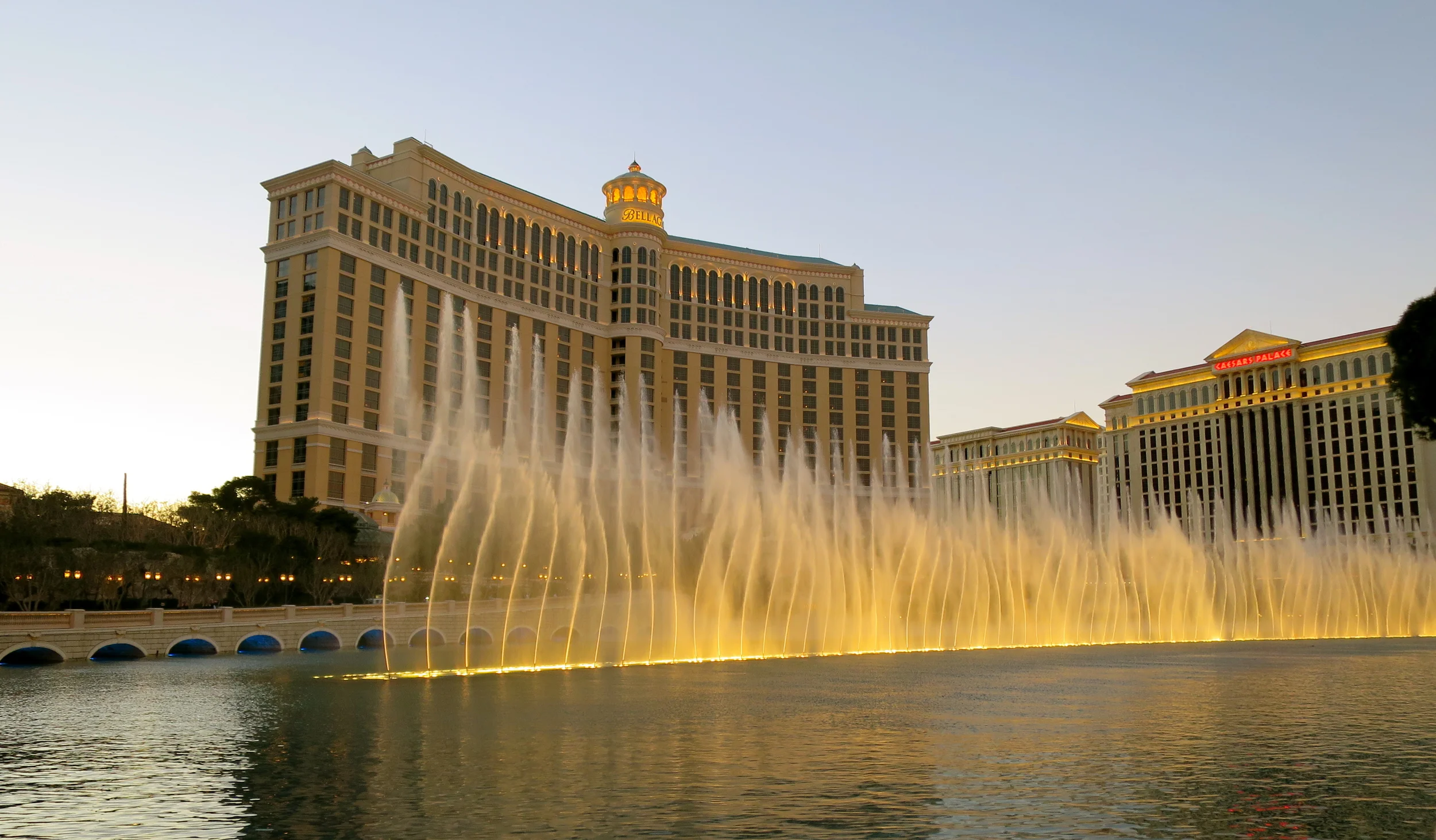 The fountains at the Bellagio.