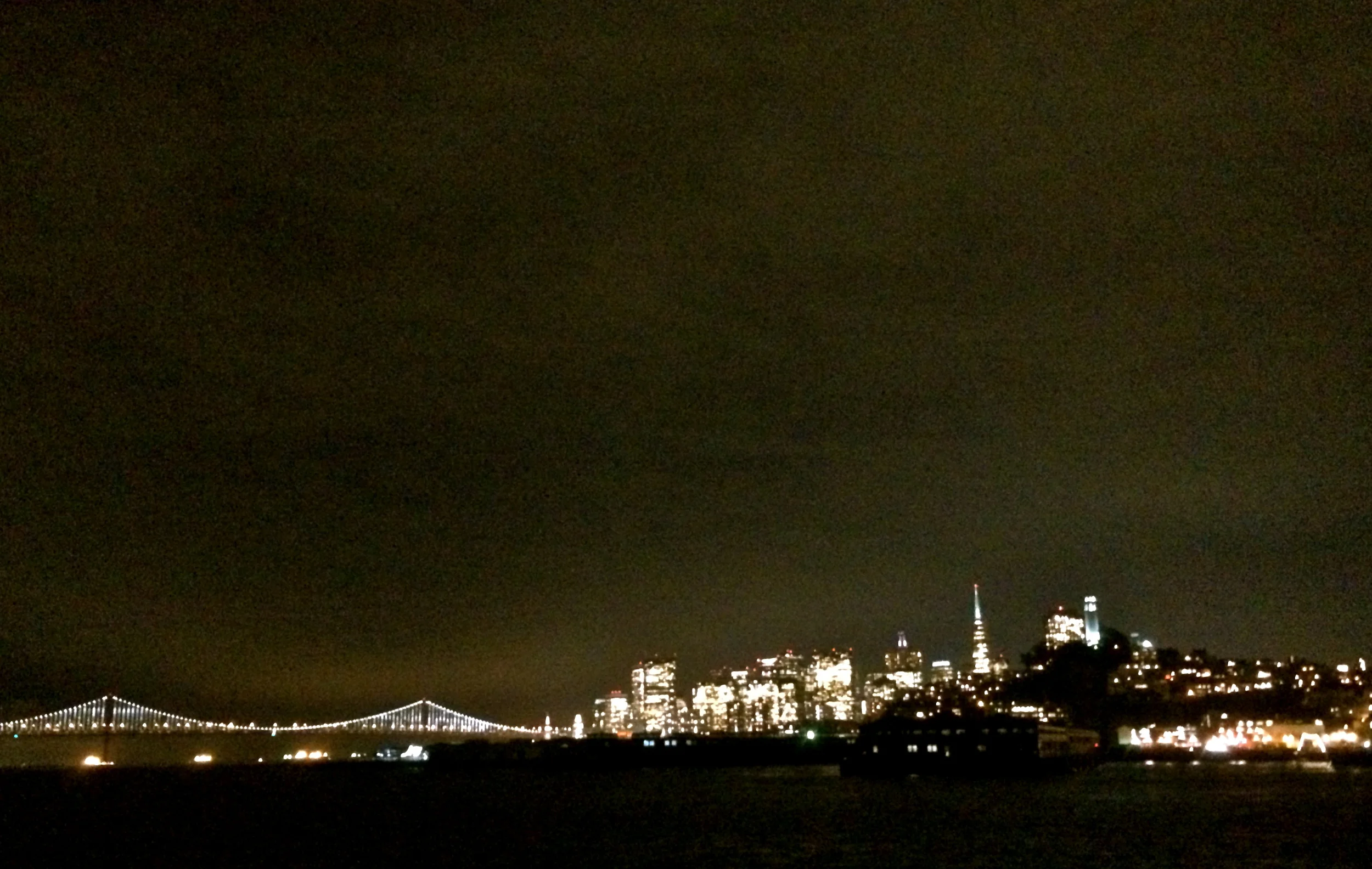 View of San Francisco by night.