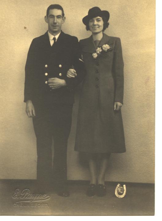 Great Uncle Harry and Aunt Ivy on their Wedding day.