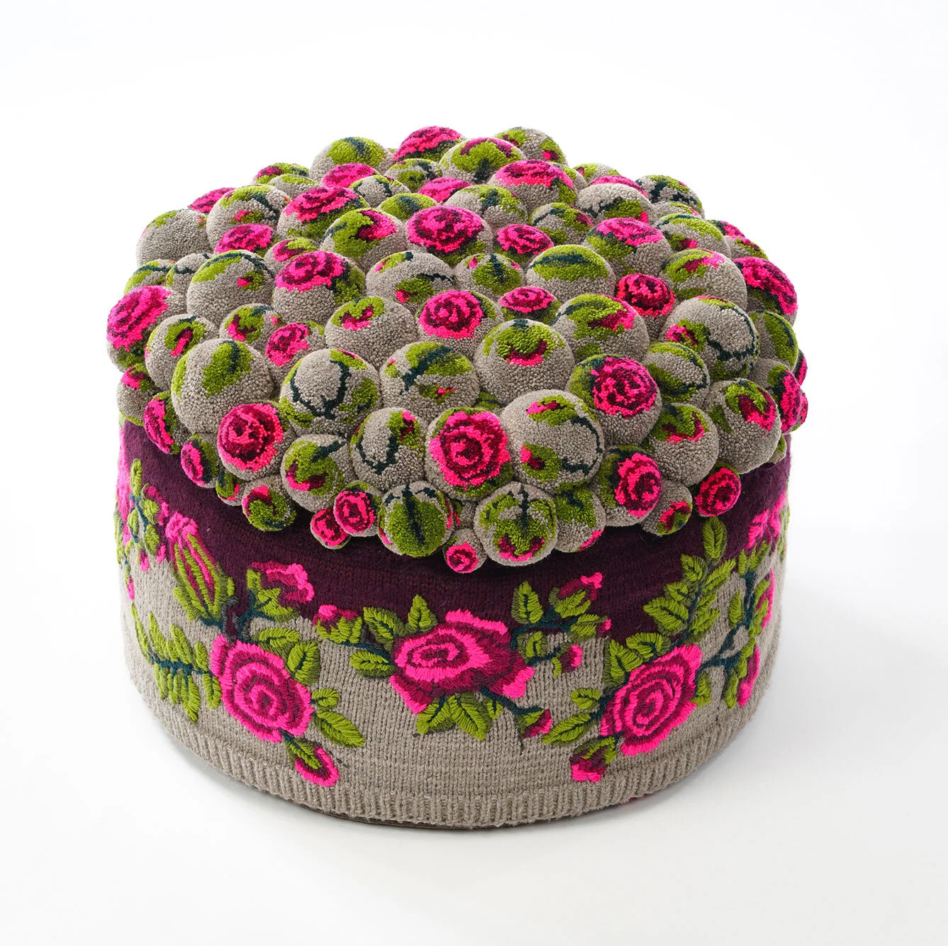 Pouf roses -top