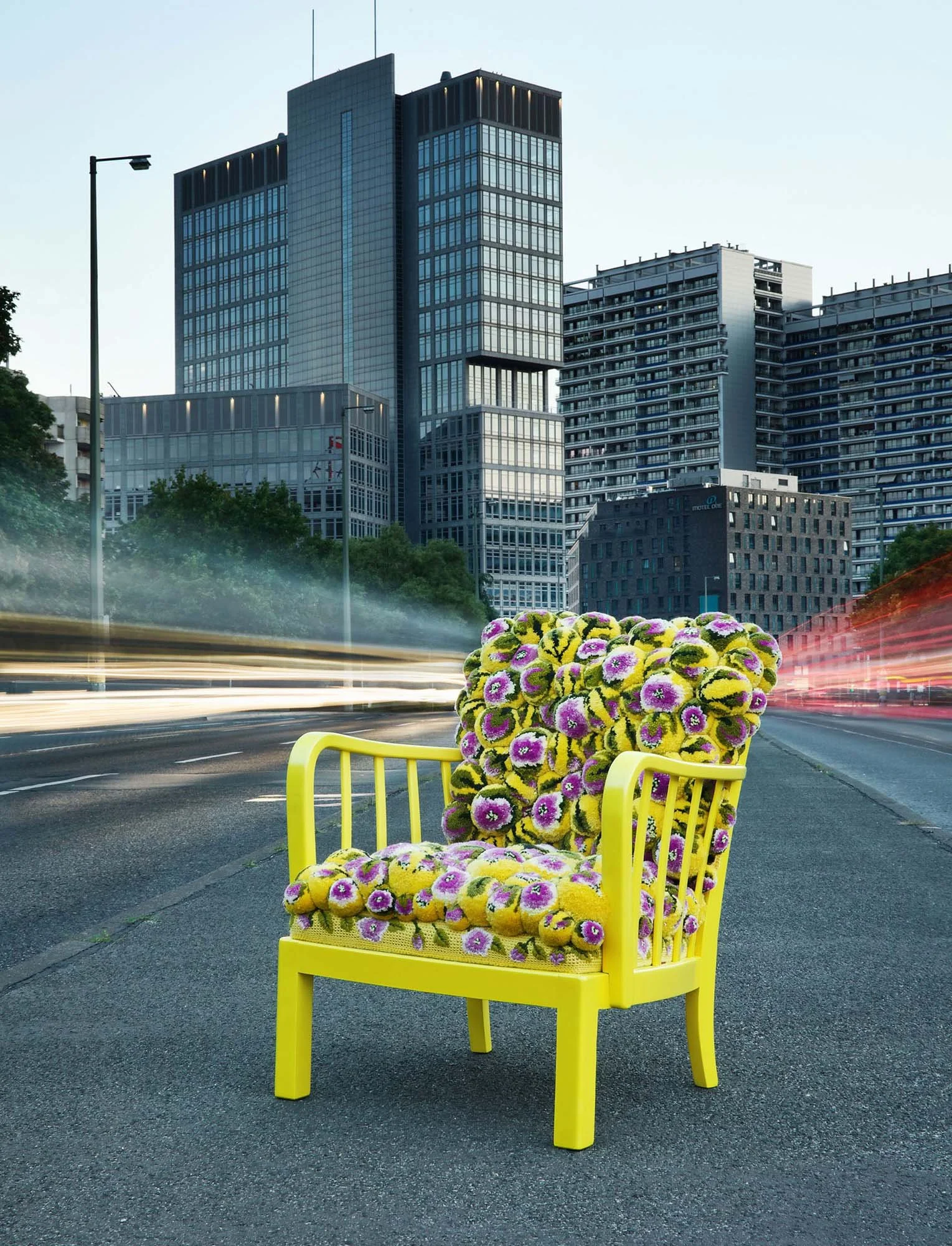 Yellow design  arm chair 