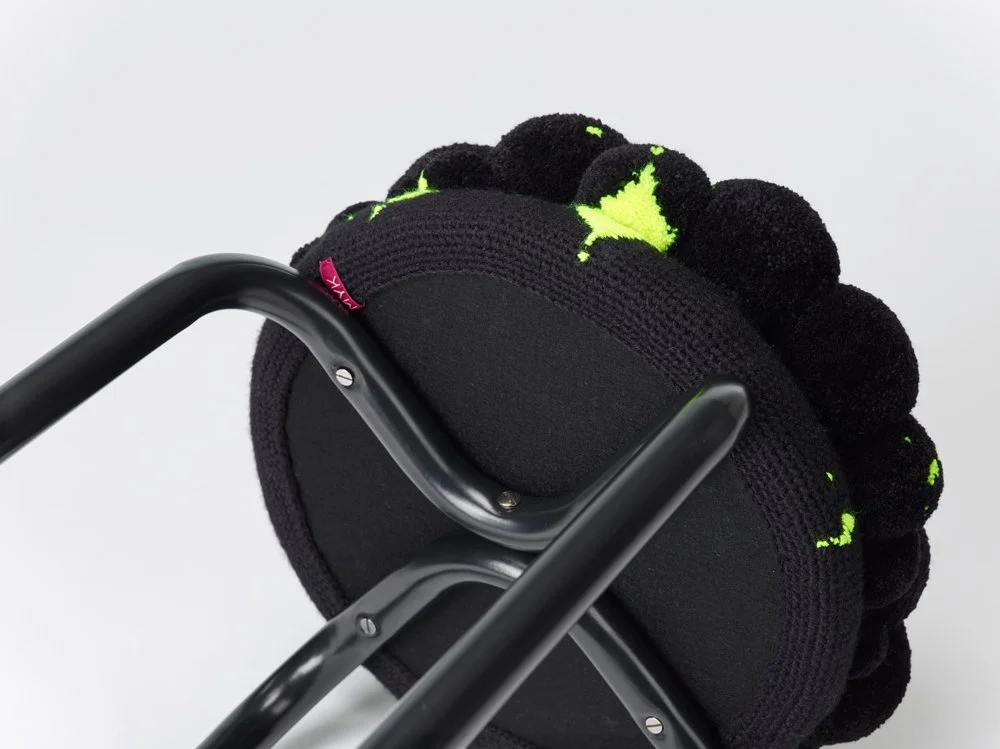  stool no.03 black-neon splashes back