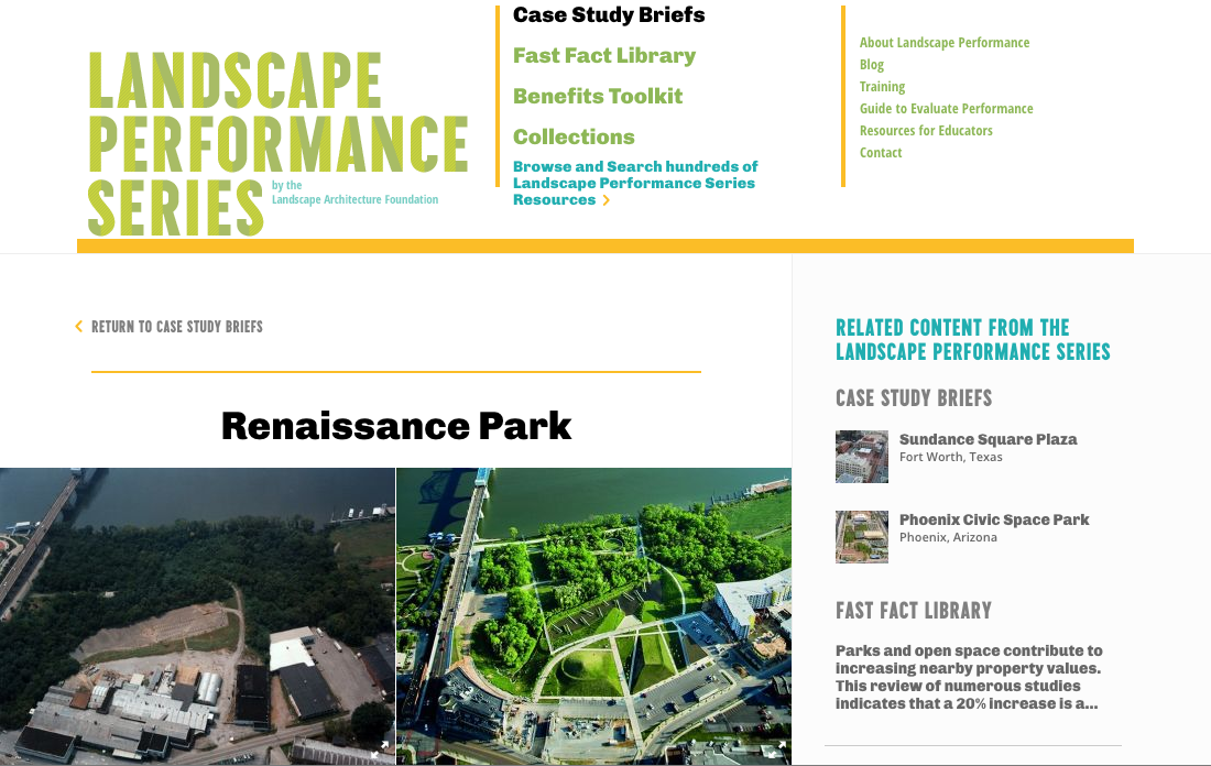 Case Study Briefs  Landscape Performance Series