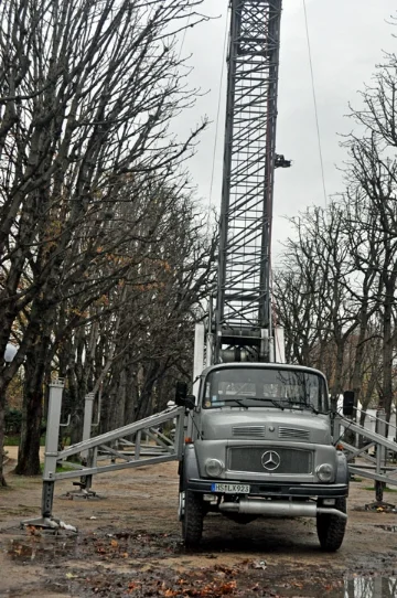 Grey Truck and Ladder