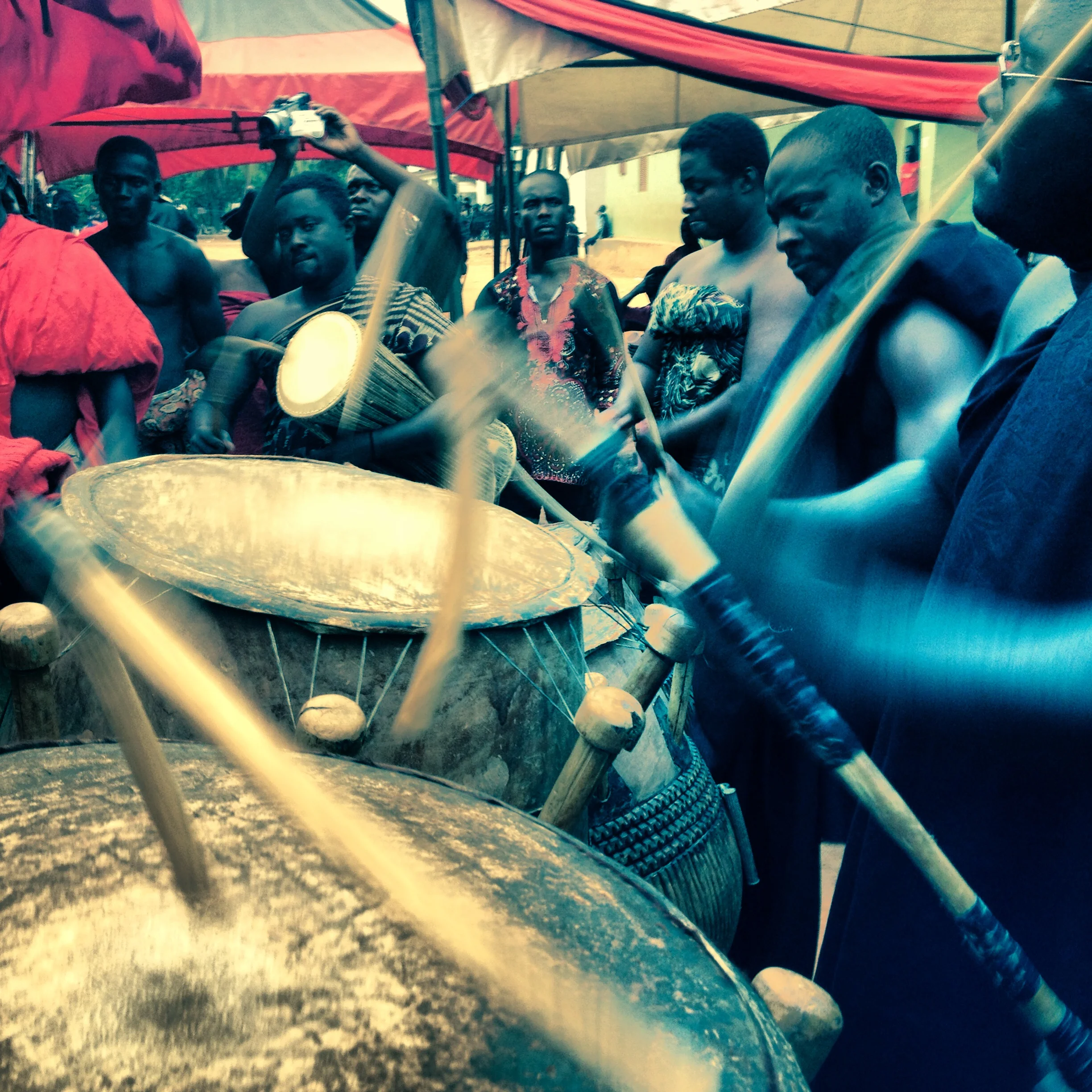 Flying drumsticks on Ghanaian Independence Day