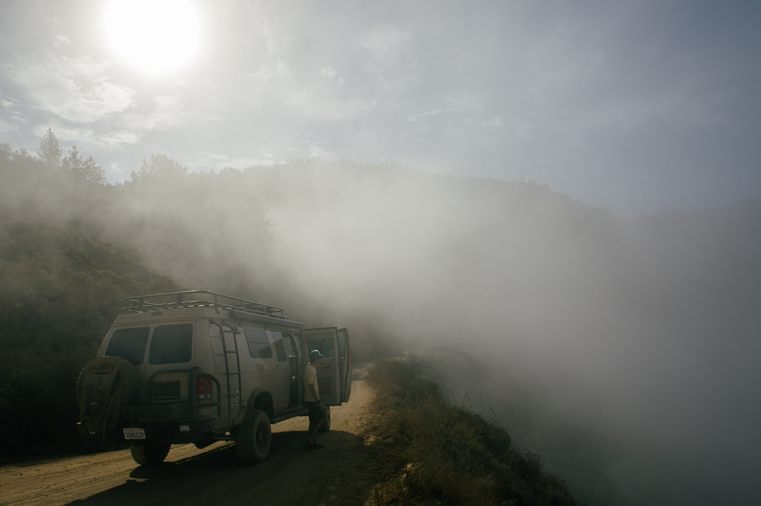 Leaving through the fog