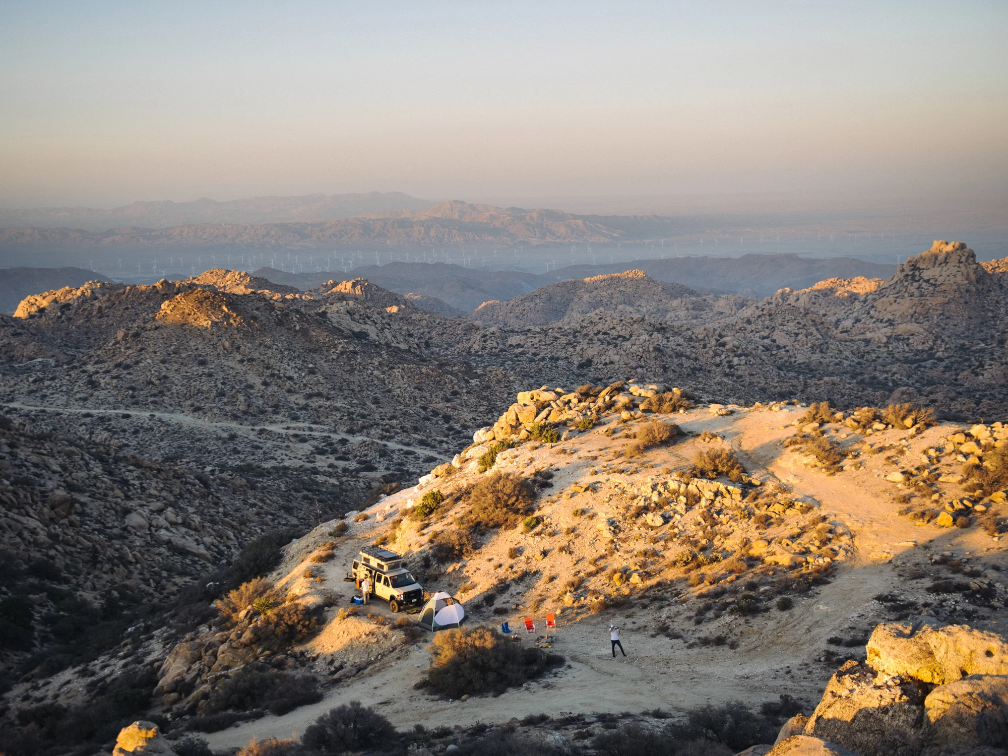 Camping above the Valley.