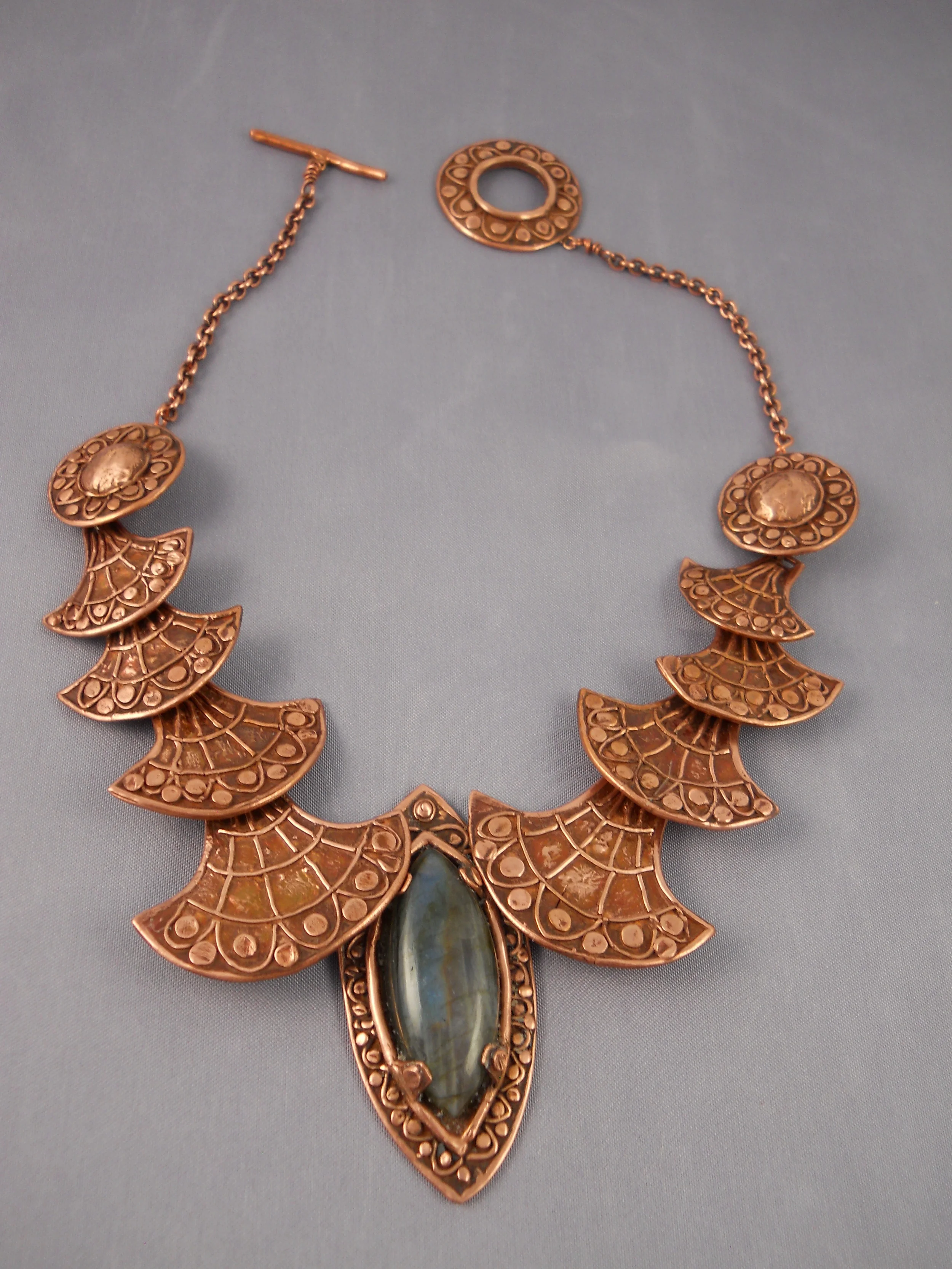 copper and labradorite