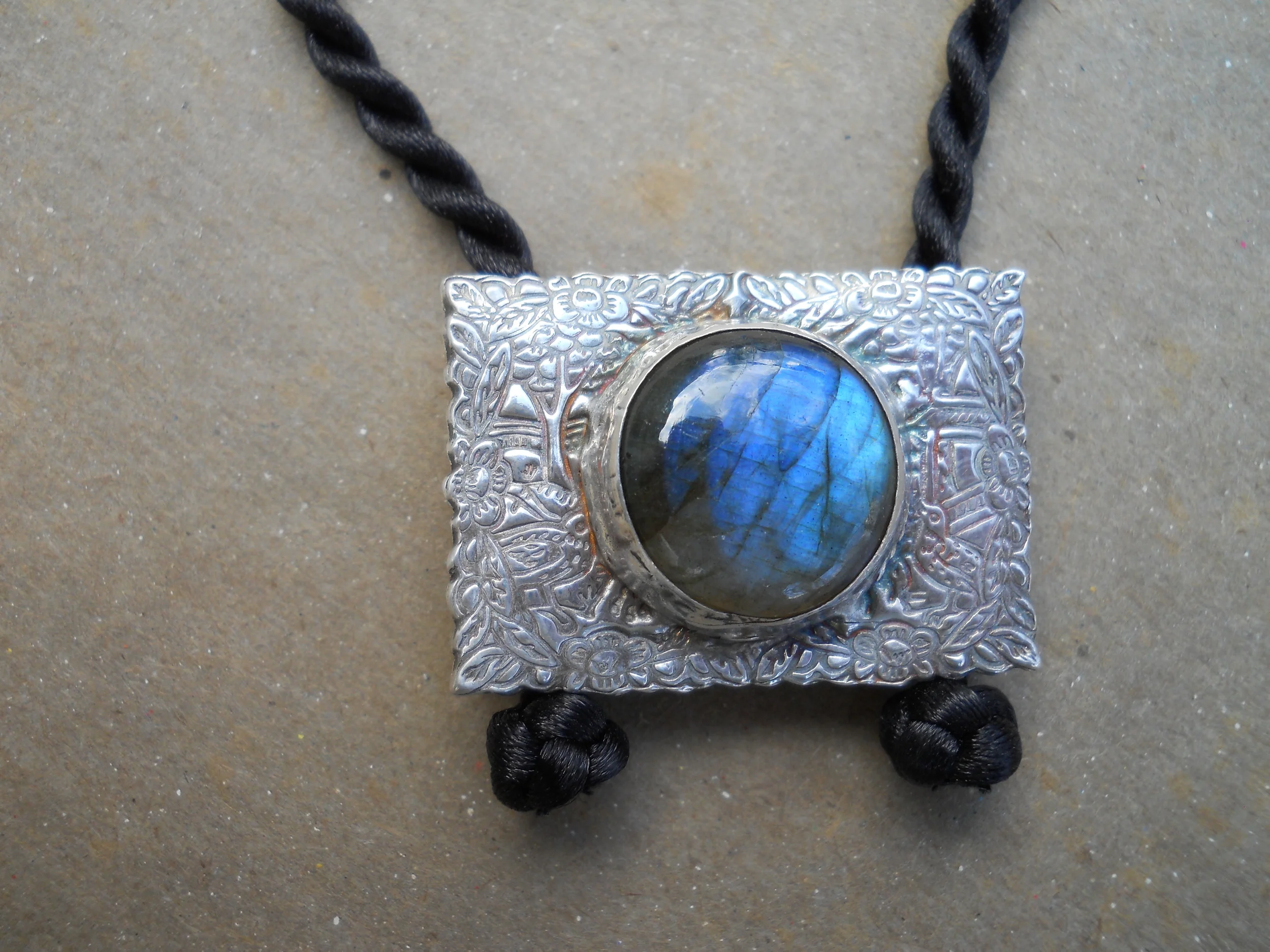 fine silver and labradorite