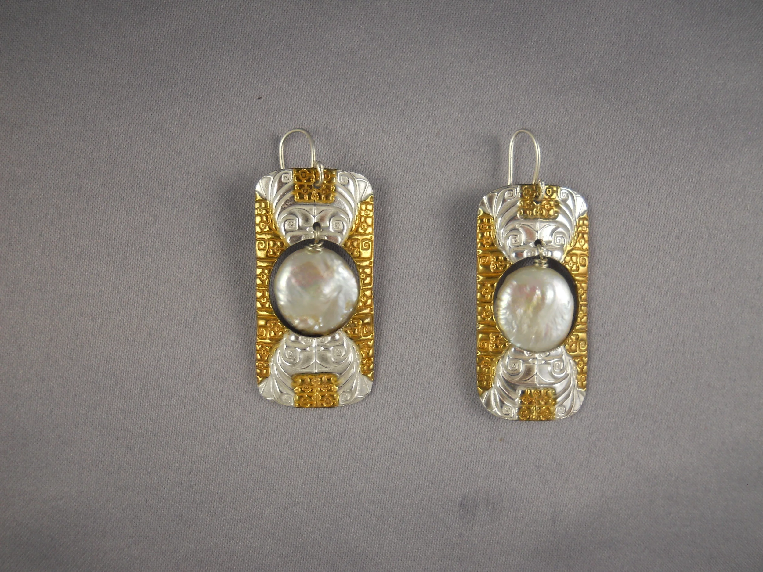 fine silver, gold plating and pearls