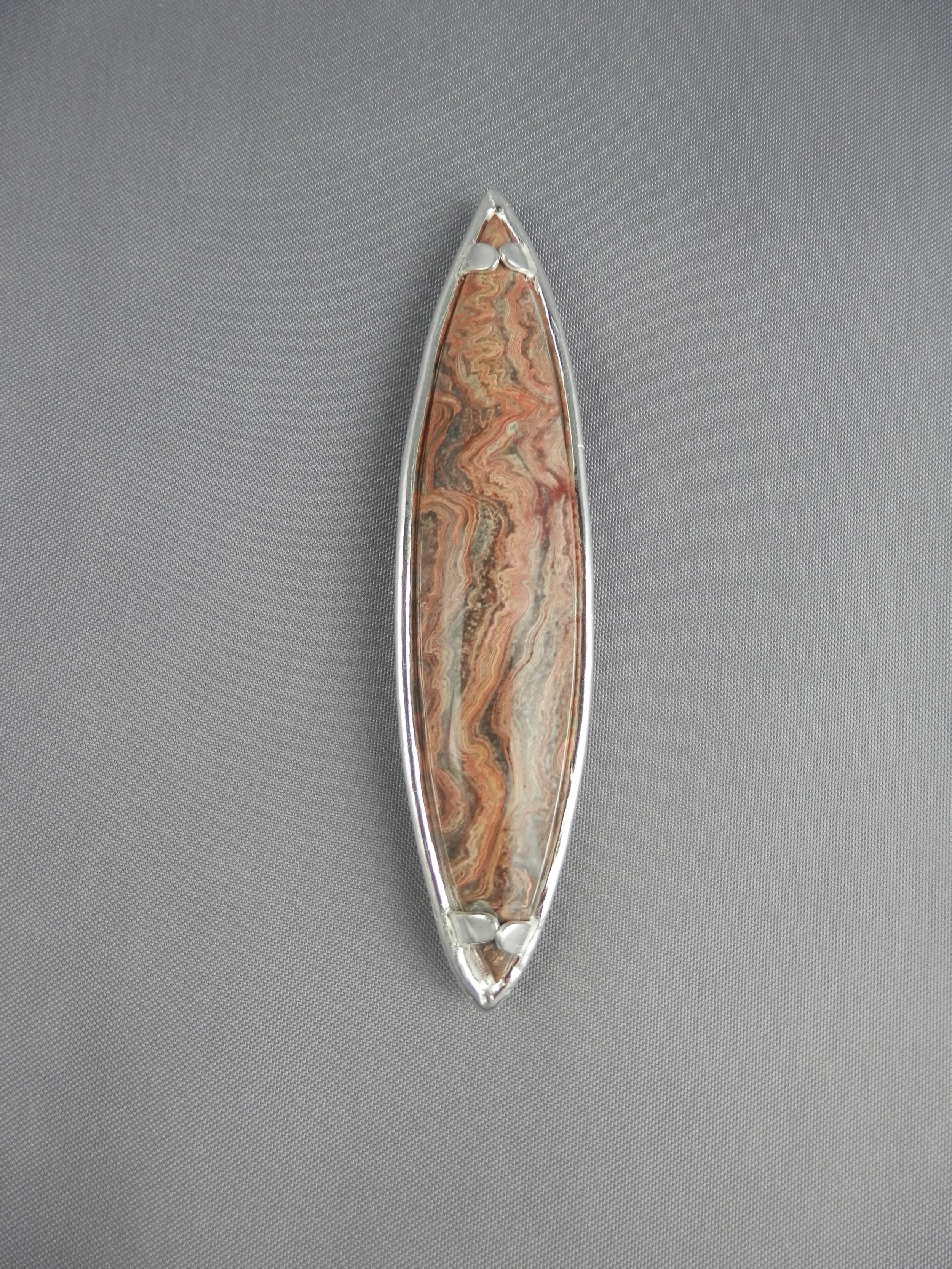 fine silver and jasper