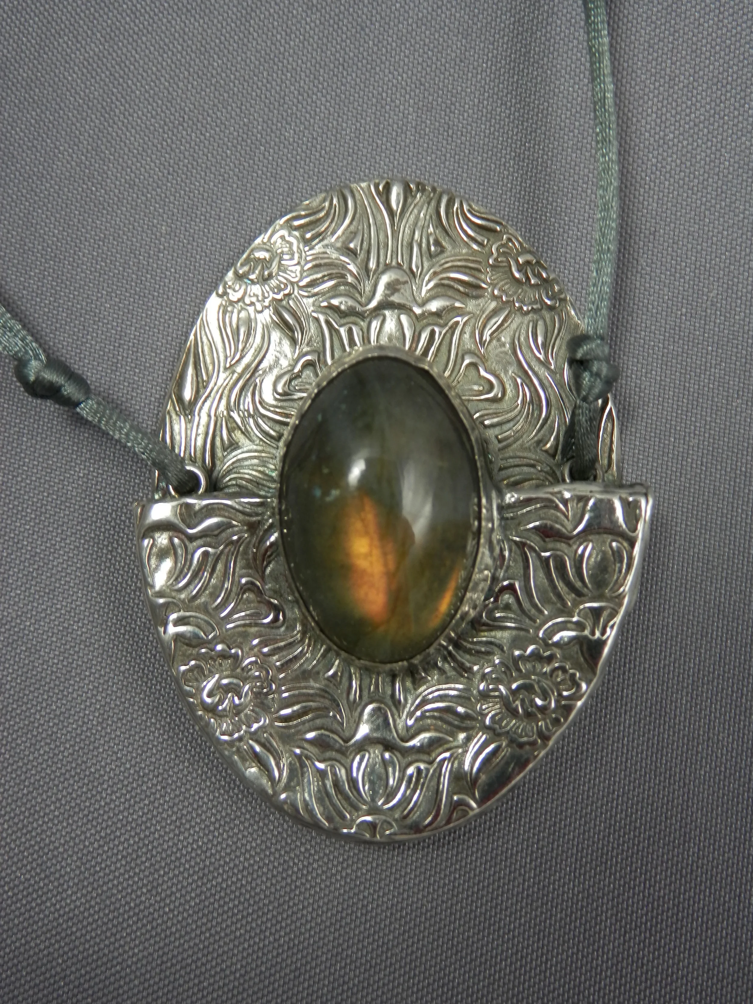 fine silver and labradorite
