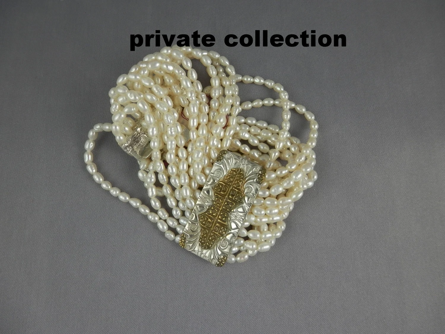 sterling silver, gold plating and pearls