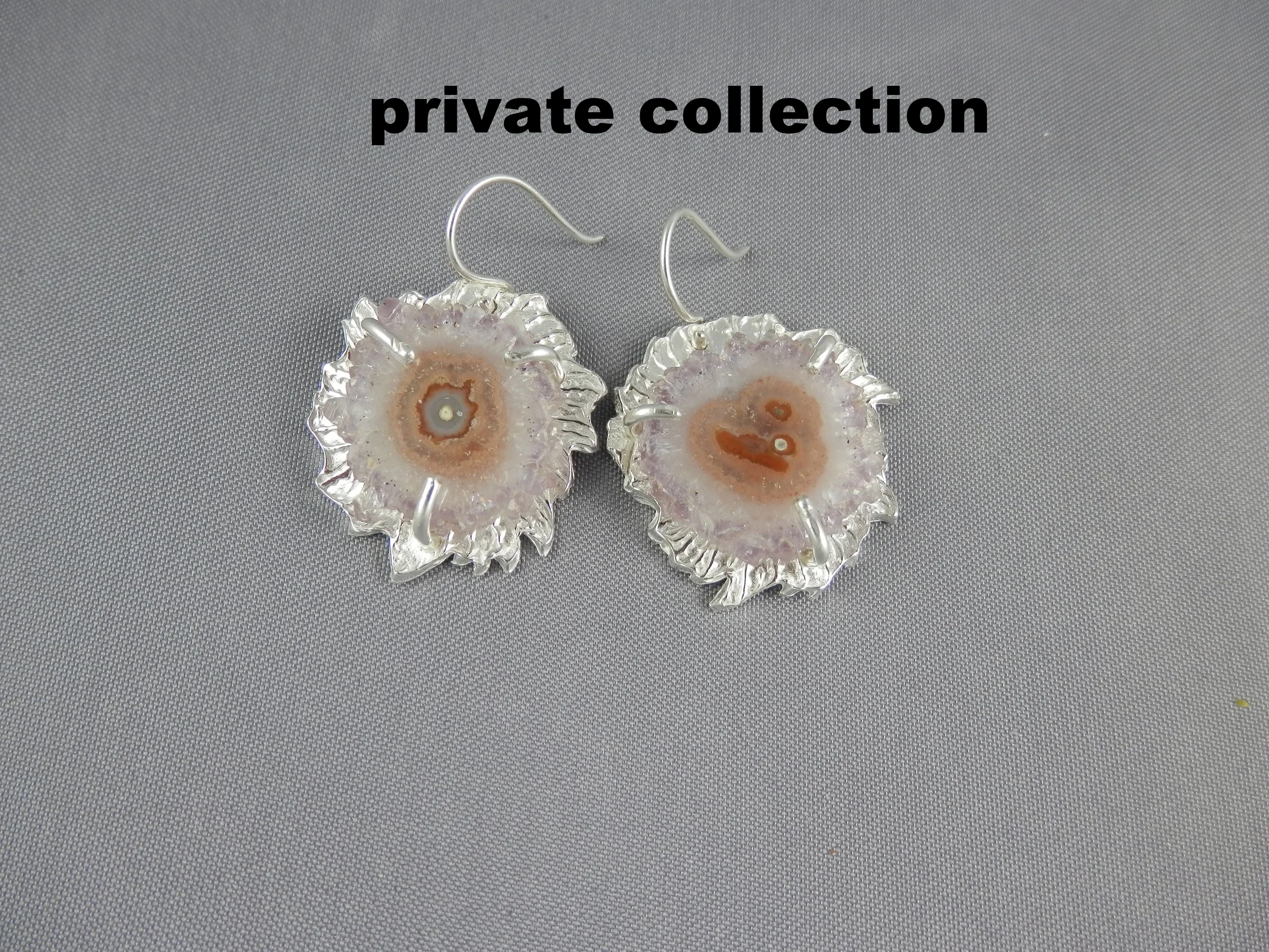 fine silver and stalactite slice