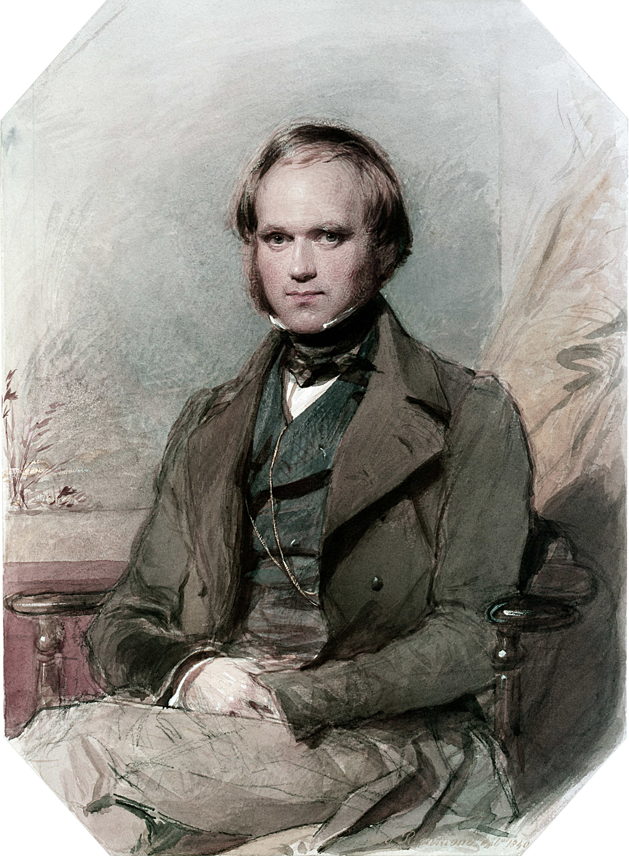 Charles Darwin as a young man after his return from the voyage of the Beagle