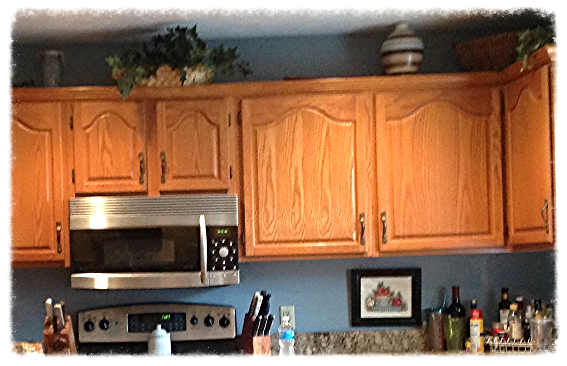 Before- Old Oak Cabinets