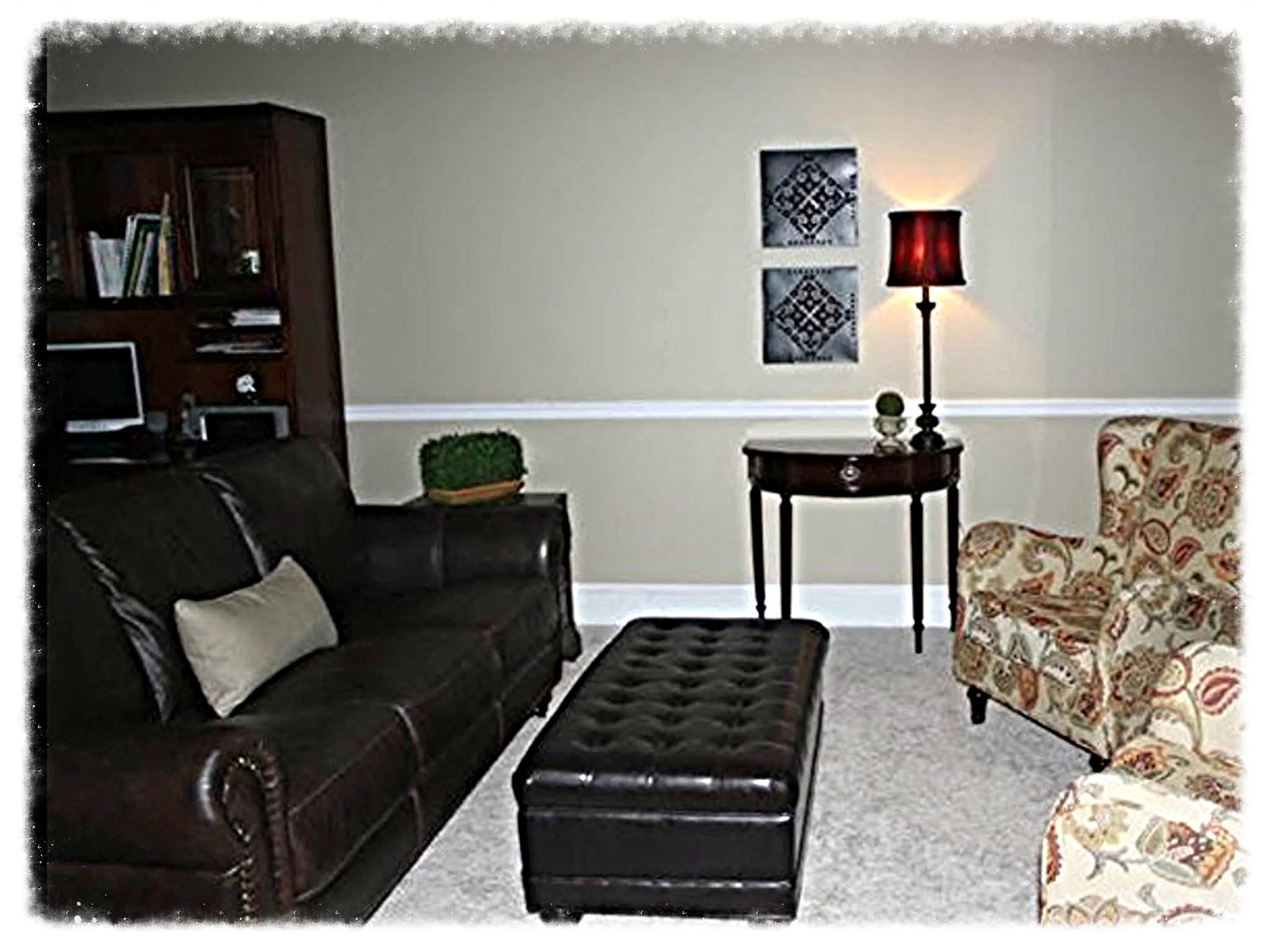 Before- Boring Living Room