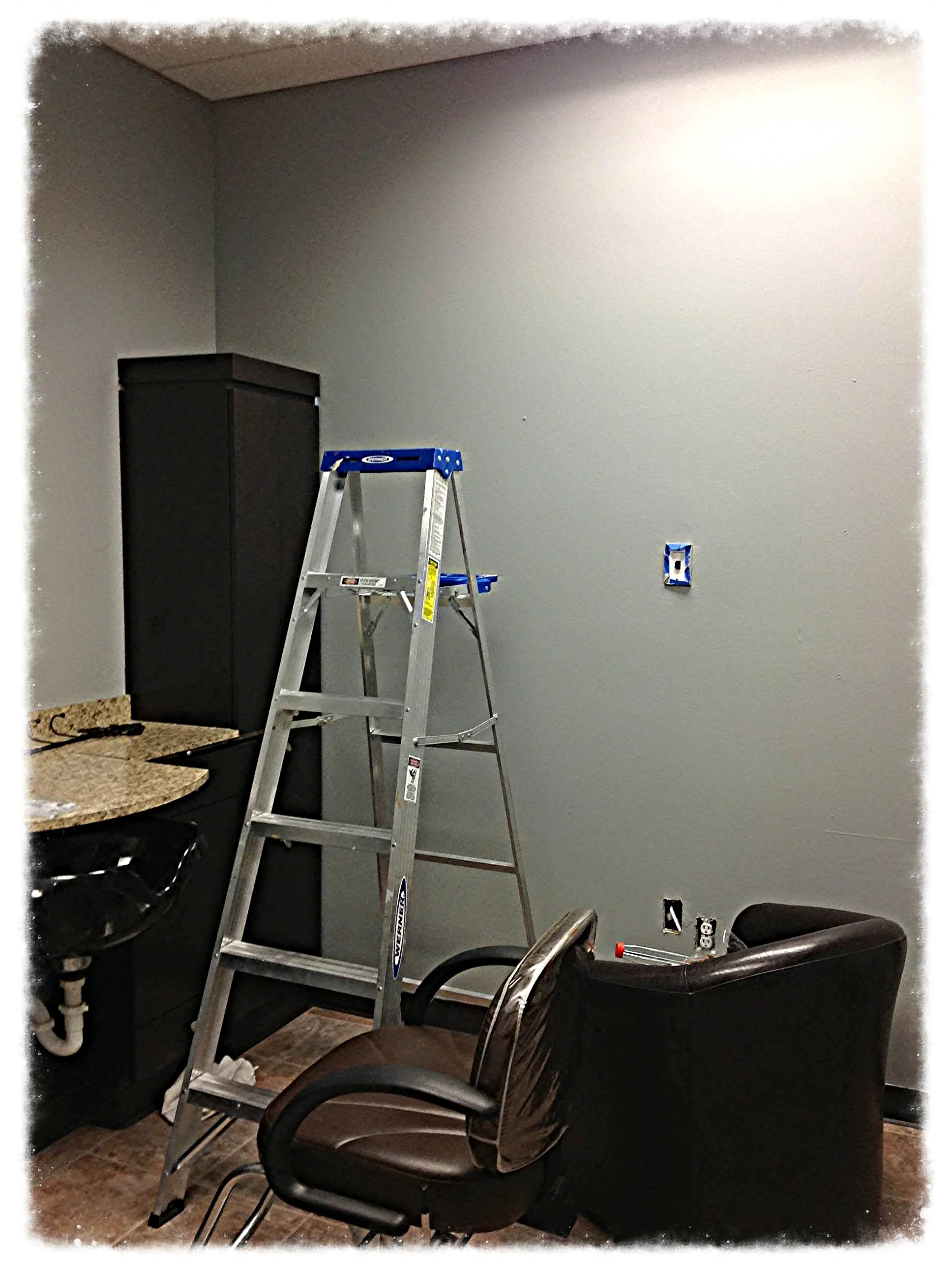 Before- Salon Under Construction