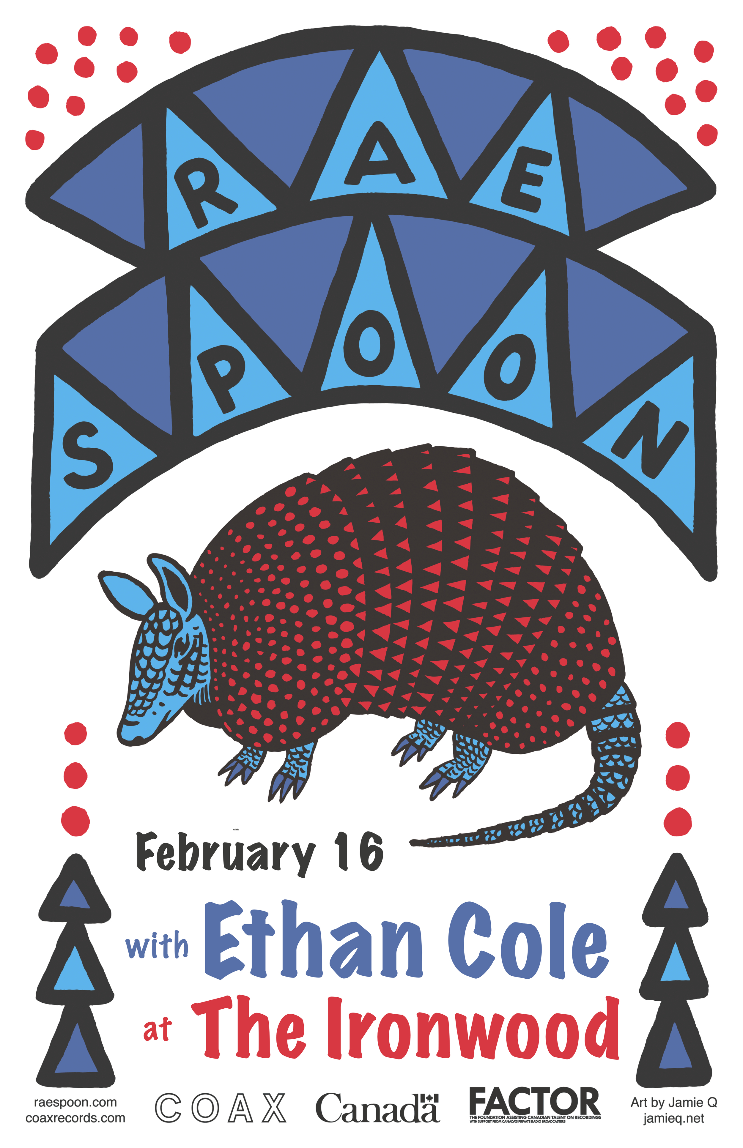 Poster design by Rae Spoon. Art by Jamie Q.