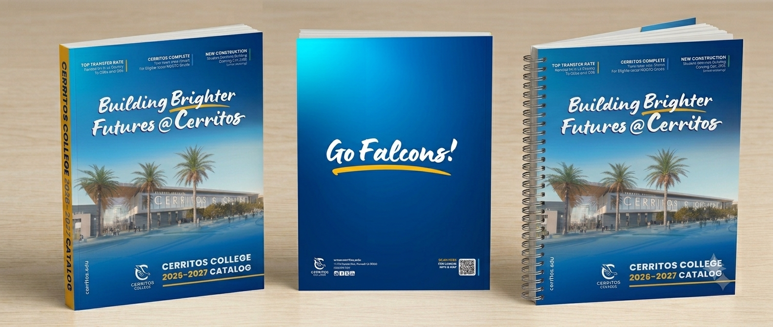 Cerritos College catalog mockup