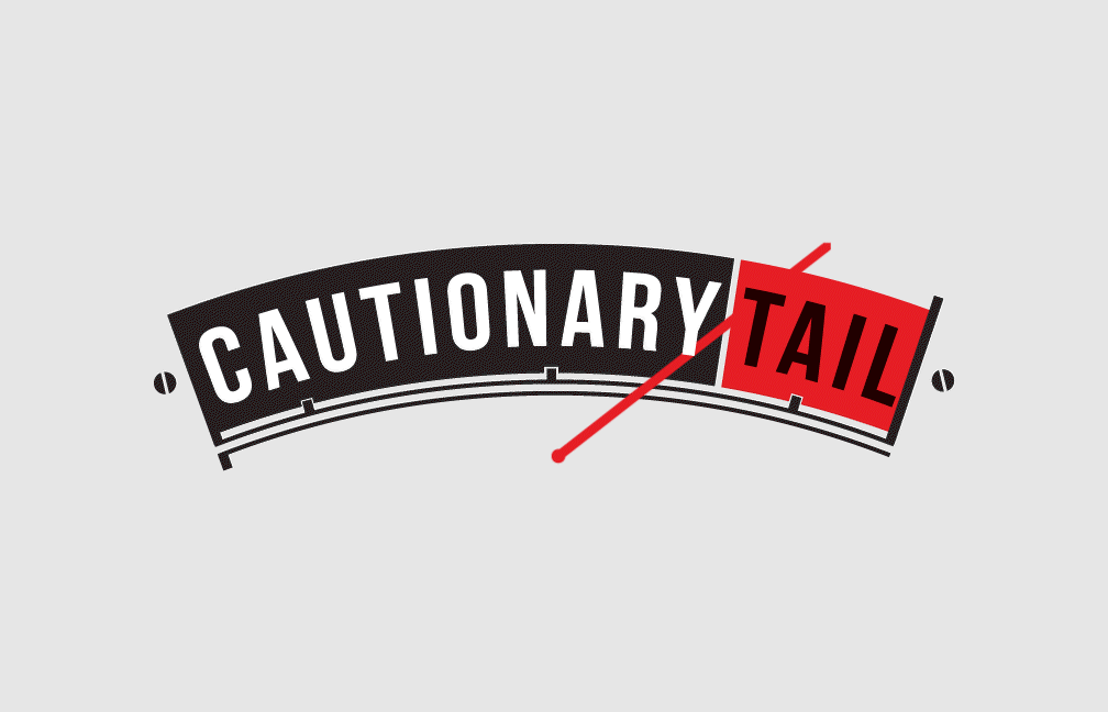 Cautionary Tail Logo on Gray with Needle 4.gif