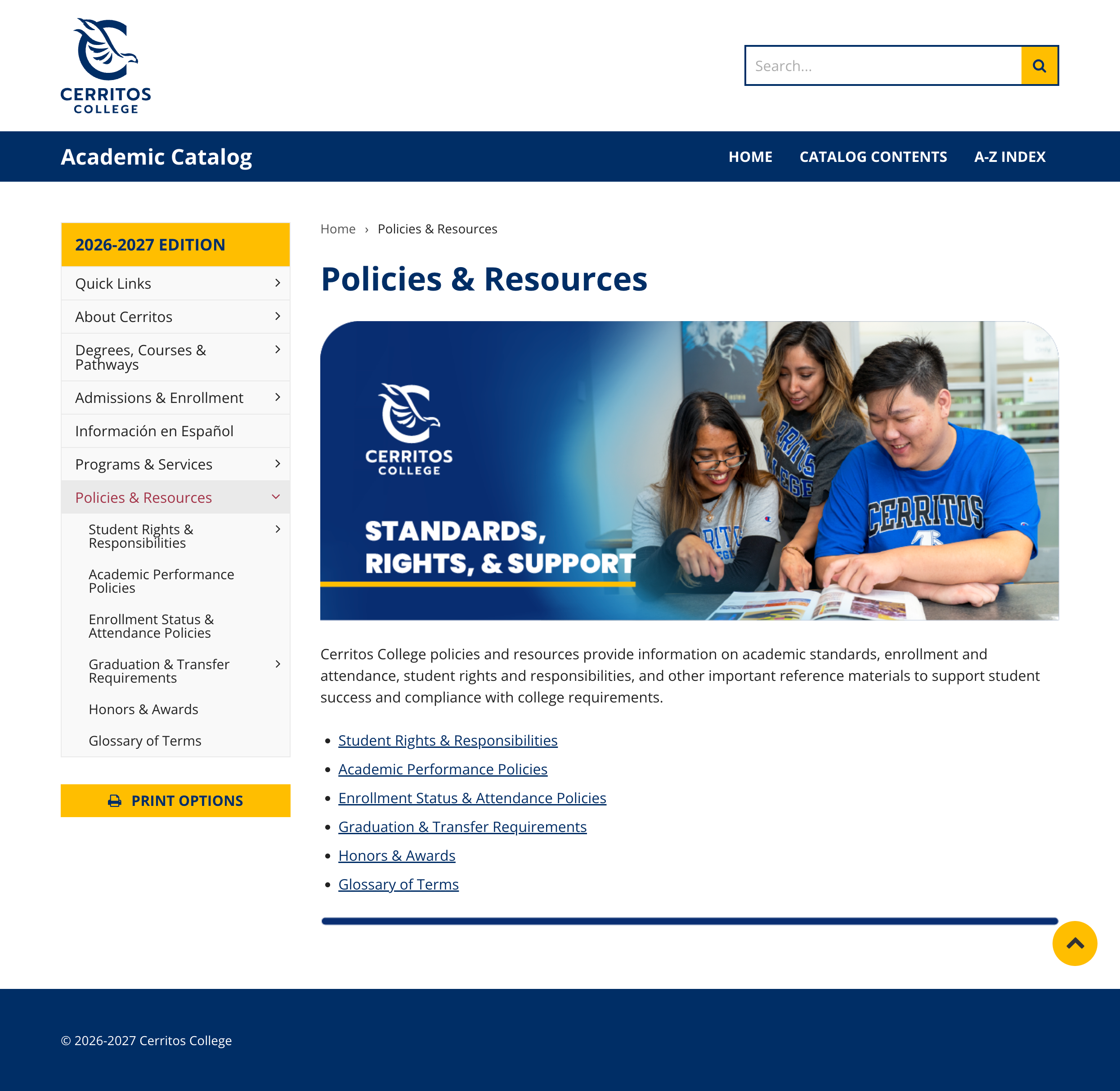 Policies & Resources page