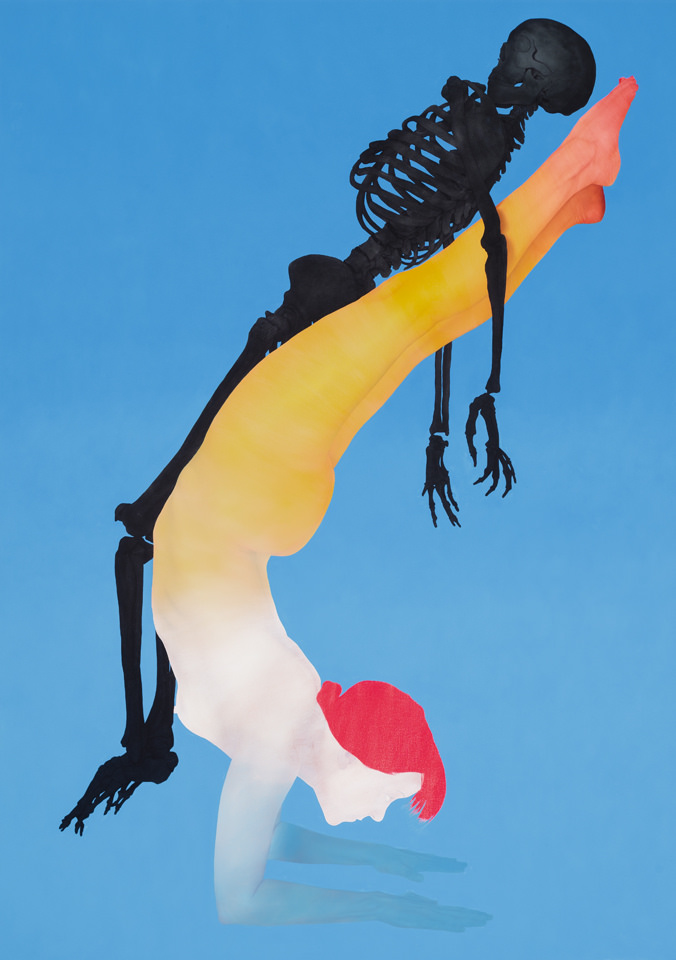 SKELETON WOMAN, 2015 Oil on canvas, 82 x 58 inches