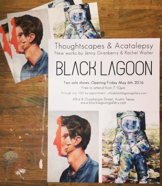 In May my work was displayed at the Black Lagoon Gallery. The painting that was on the postcard sold!