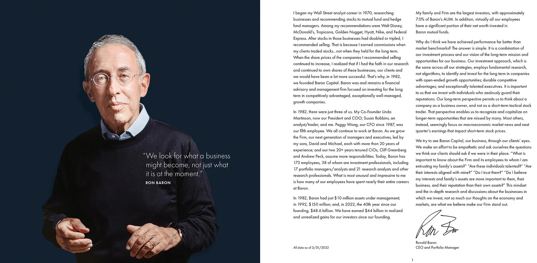 Baron Capital: Marketing Portfolio