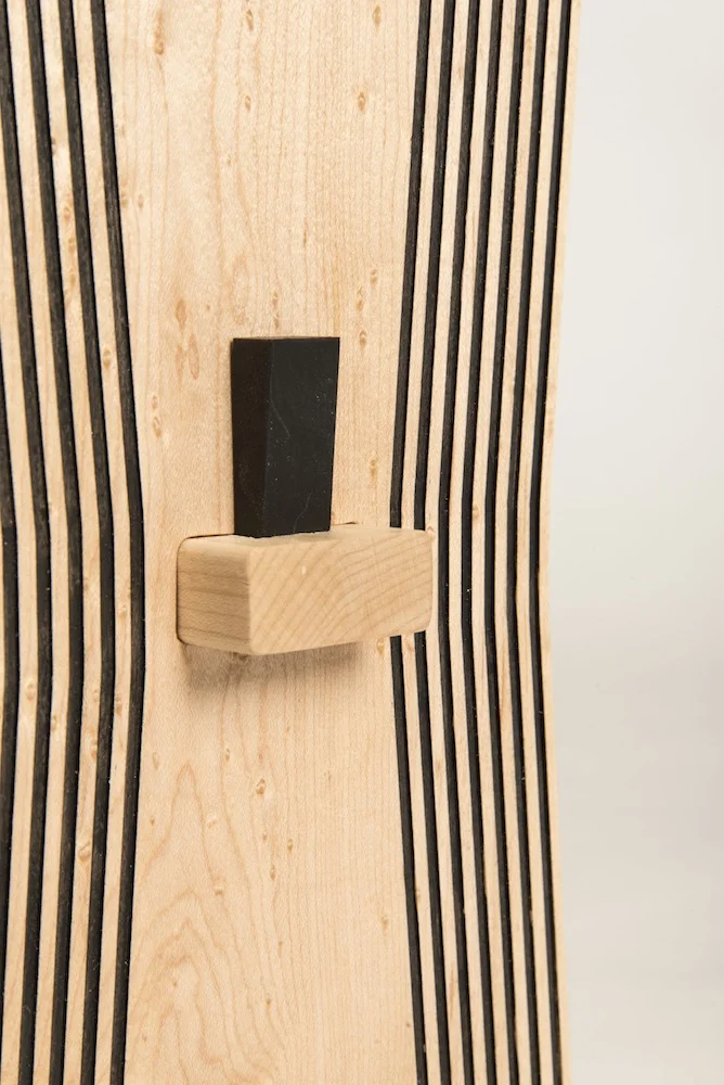detail of wooden "pin"