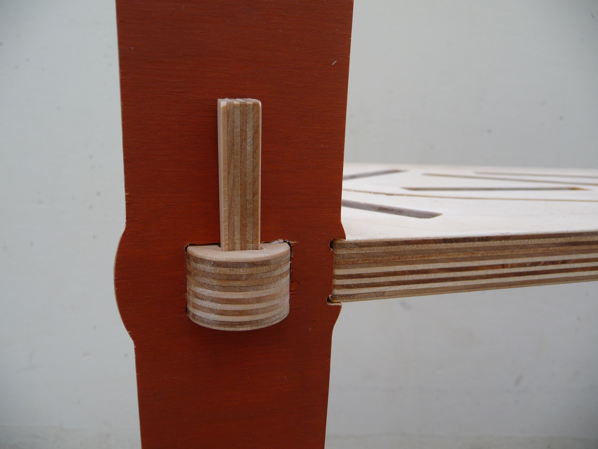 A detail of the Nook table Joinery