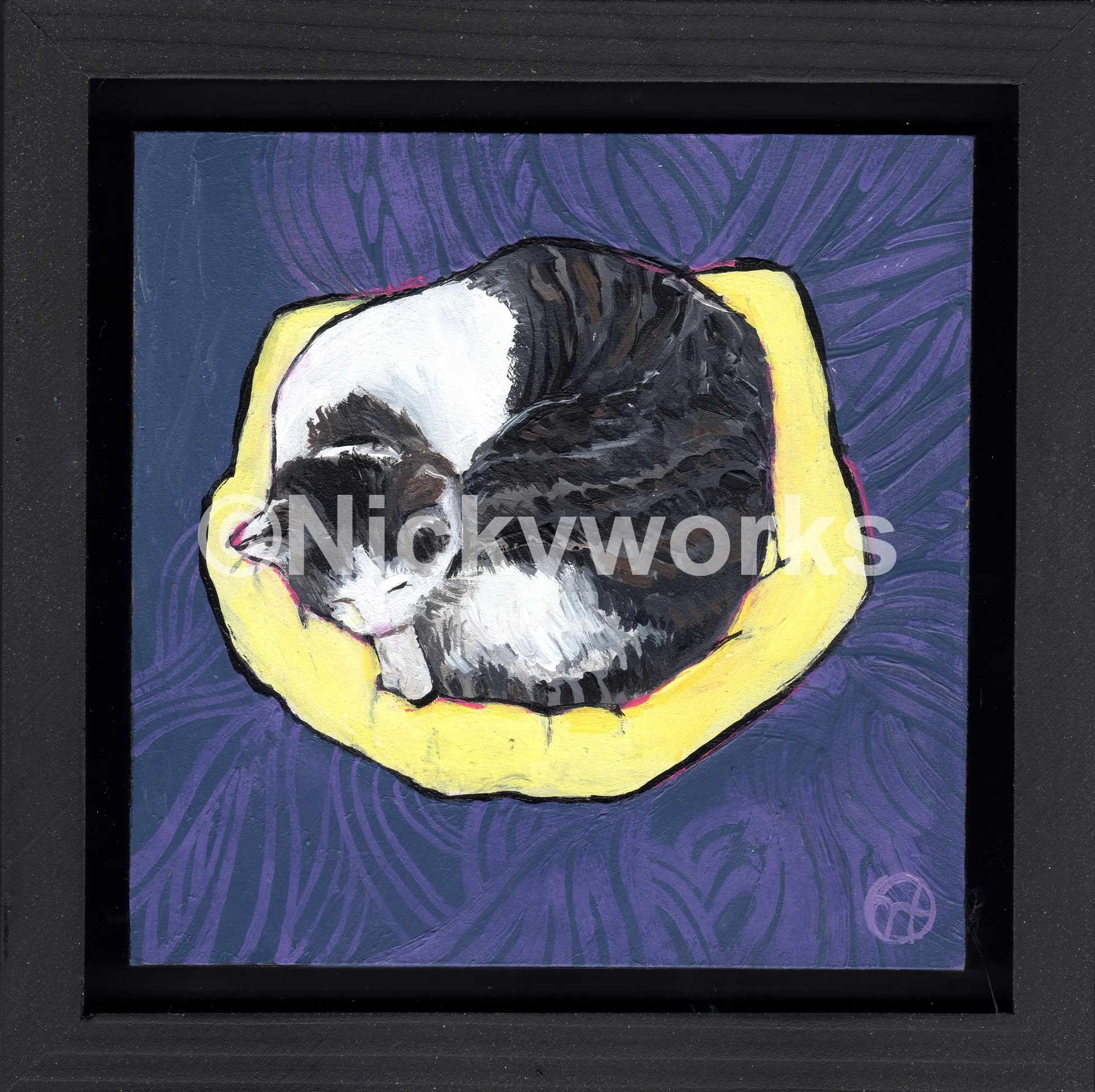 Cat on Yellow Pillow