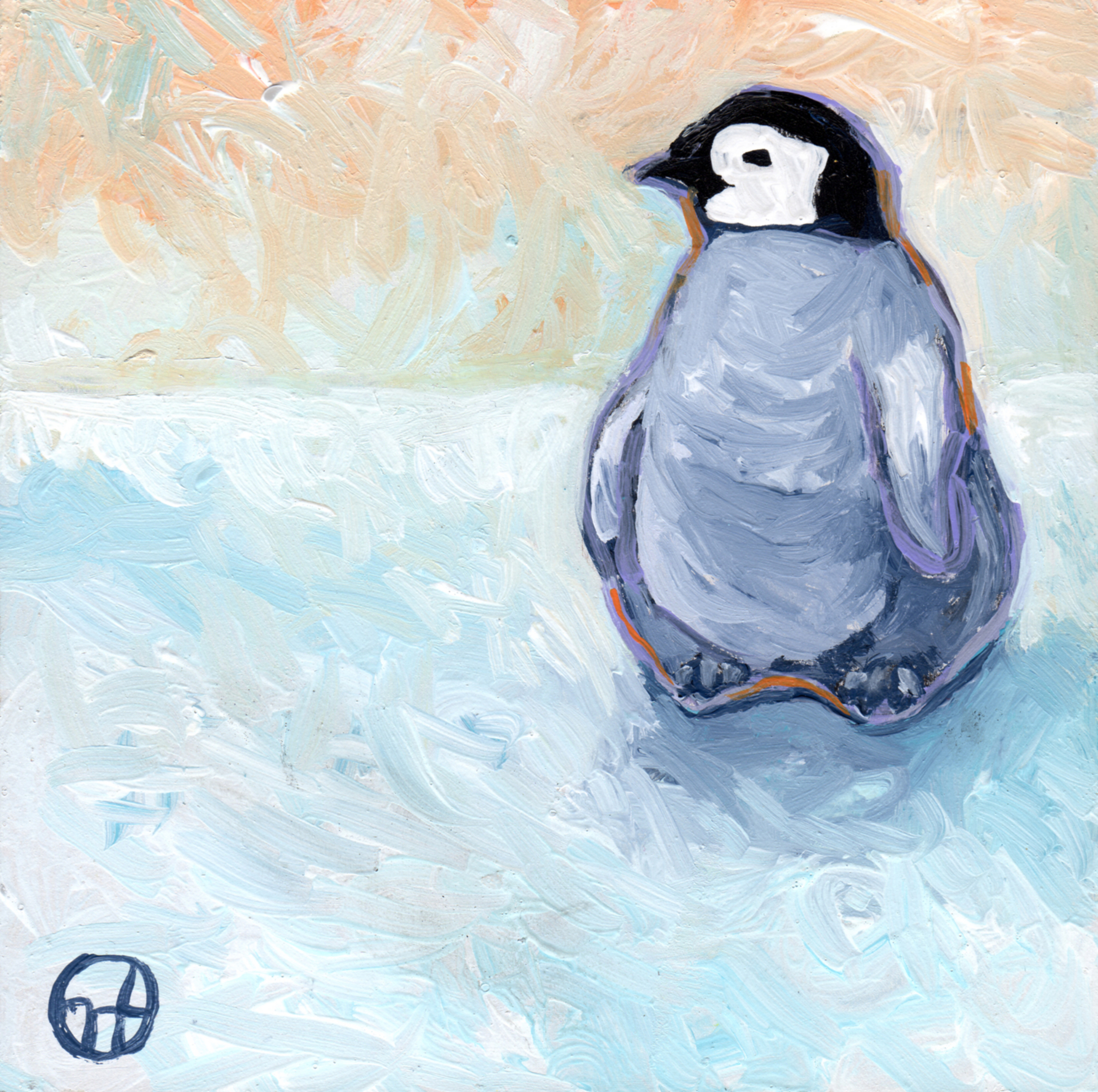 Baby Penguin Ponders