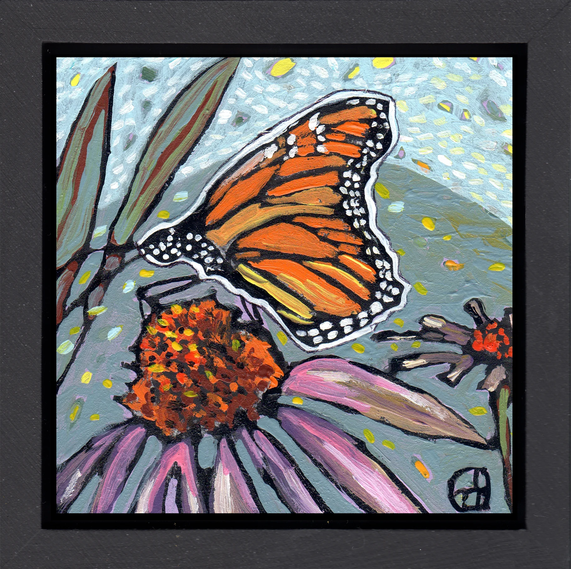 Sold. Based on a beautiful photo by Sarah M. acrylic on wood 6.5 x 6.5 inches, 1.5 inch deep wood frame