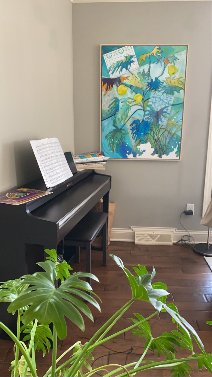 So many of my paintings end up near pianos!