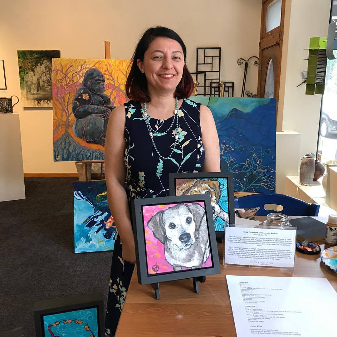  Showcasing my animal portraits at the Grand Hand Gallery in Saint Paul. I had only found out about my breast cancer diagnosis that week. 