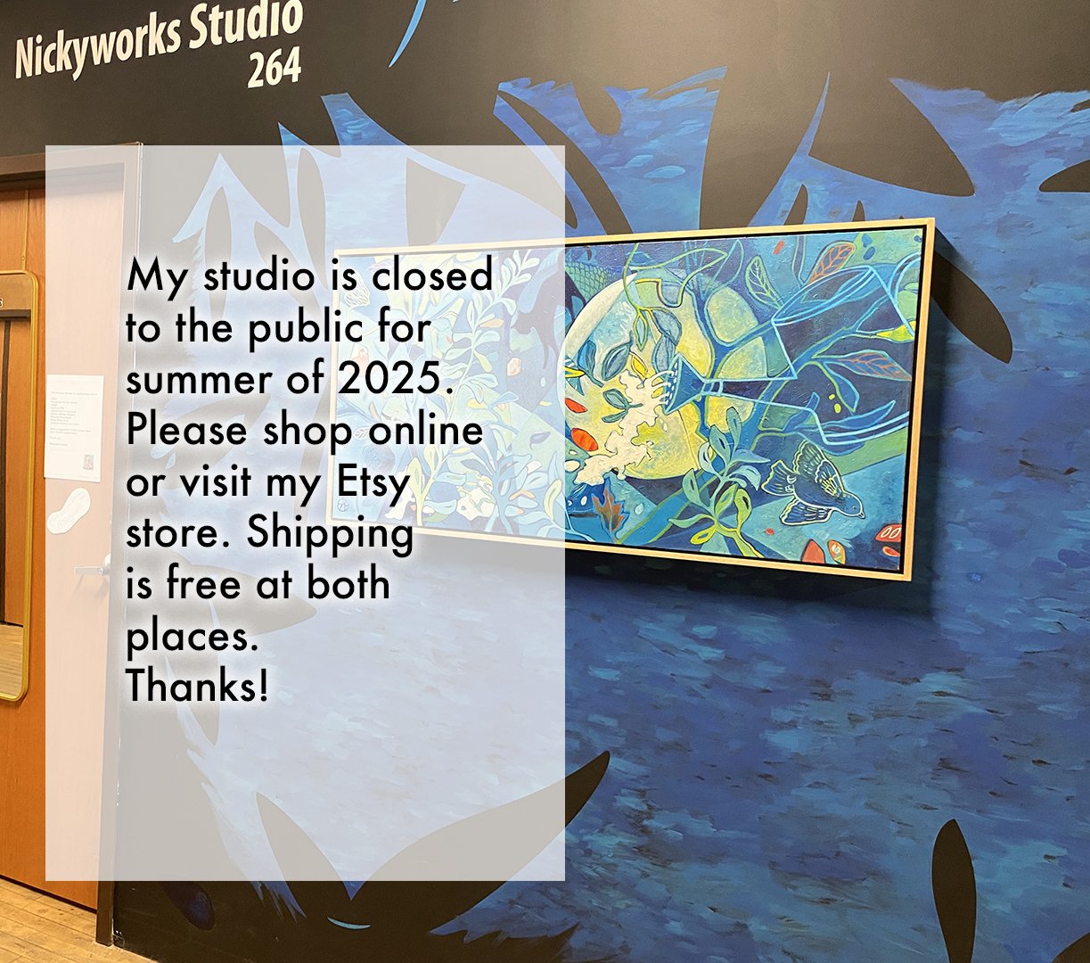 Nickyworks Studio will have no open hours for the time being.