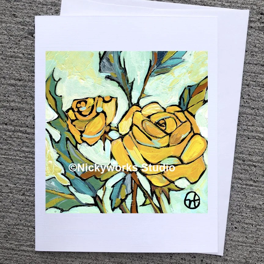 Yellow Roses Greeting Card