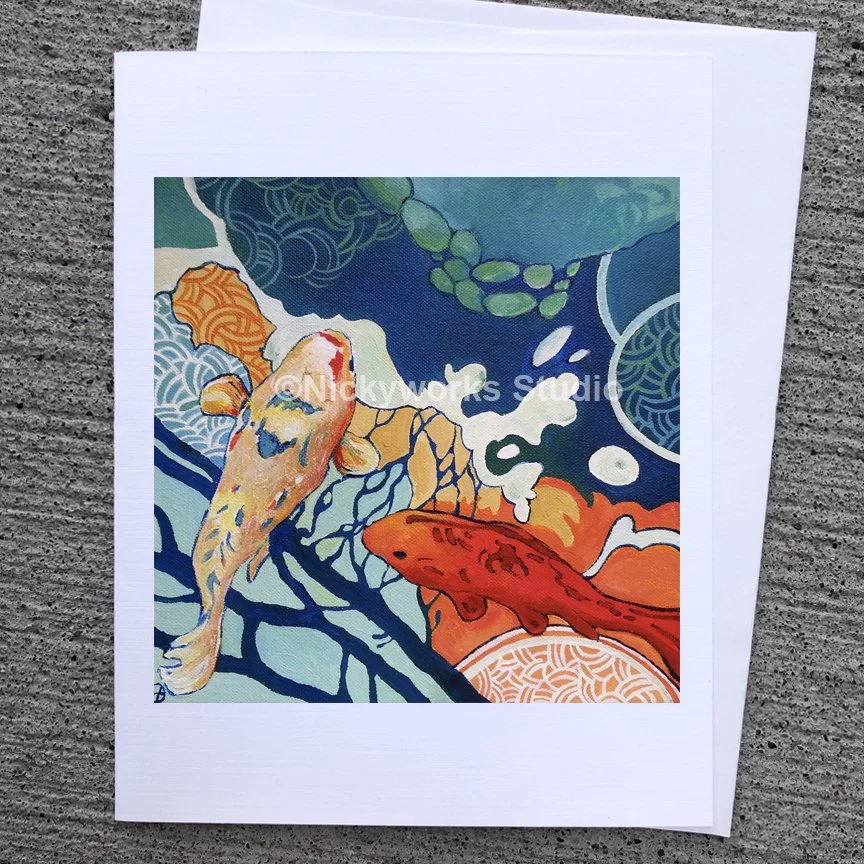 Koi greeting card