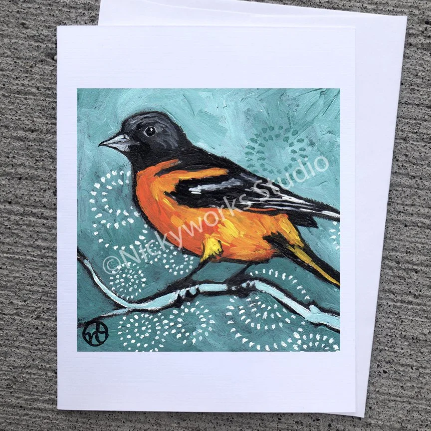 Oriole greeting card