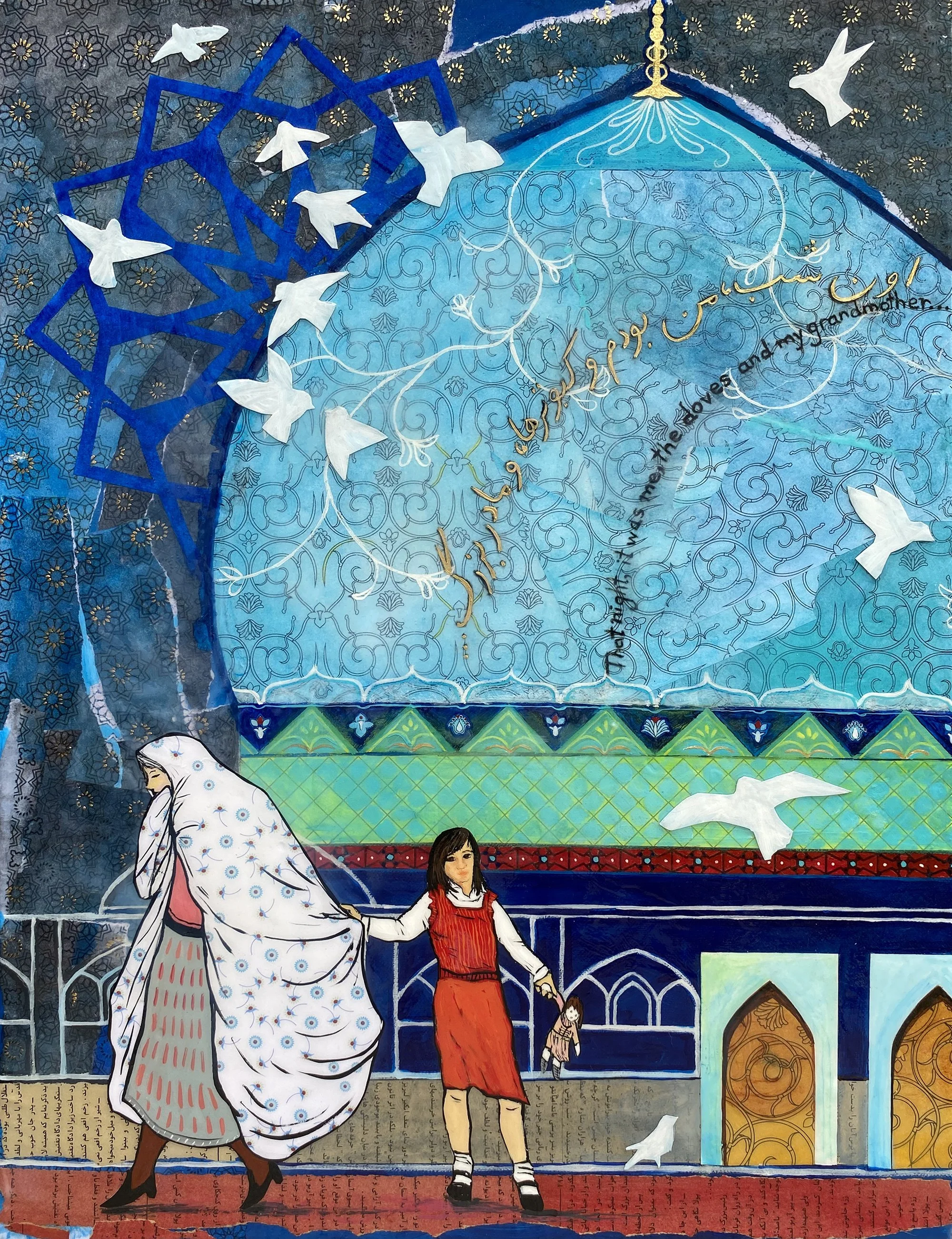 'At Night With Doves II"
mixed media on canvas
Successfully entered into the 2023 Fine Arts Exhibition at the MN State Fair
