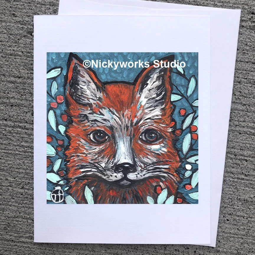 Fox greeting card