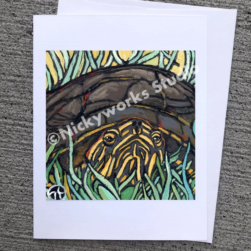 Painted Turtle Greeting Card