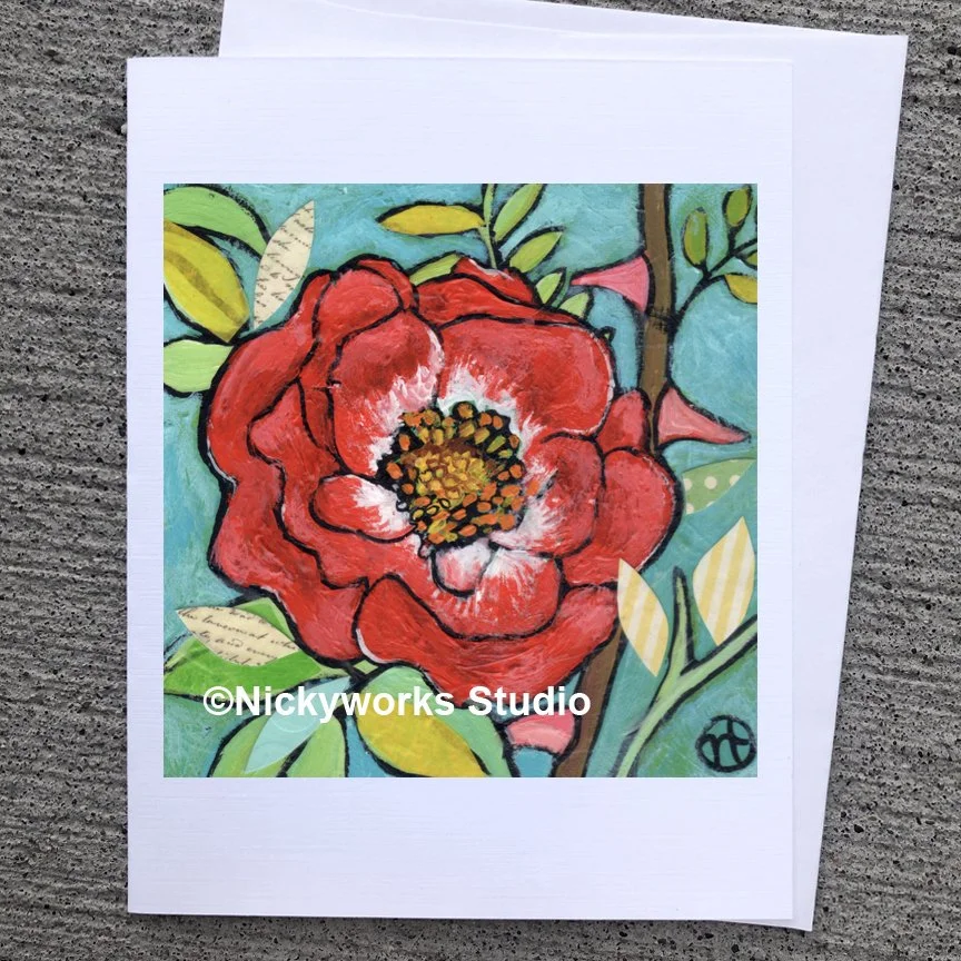 Red Rose greeting card,