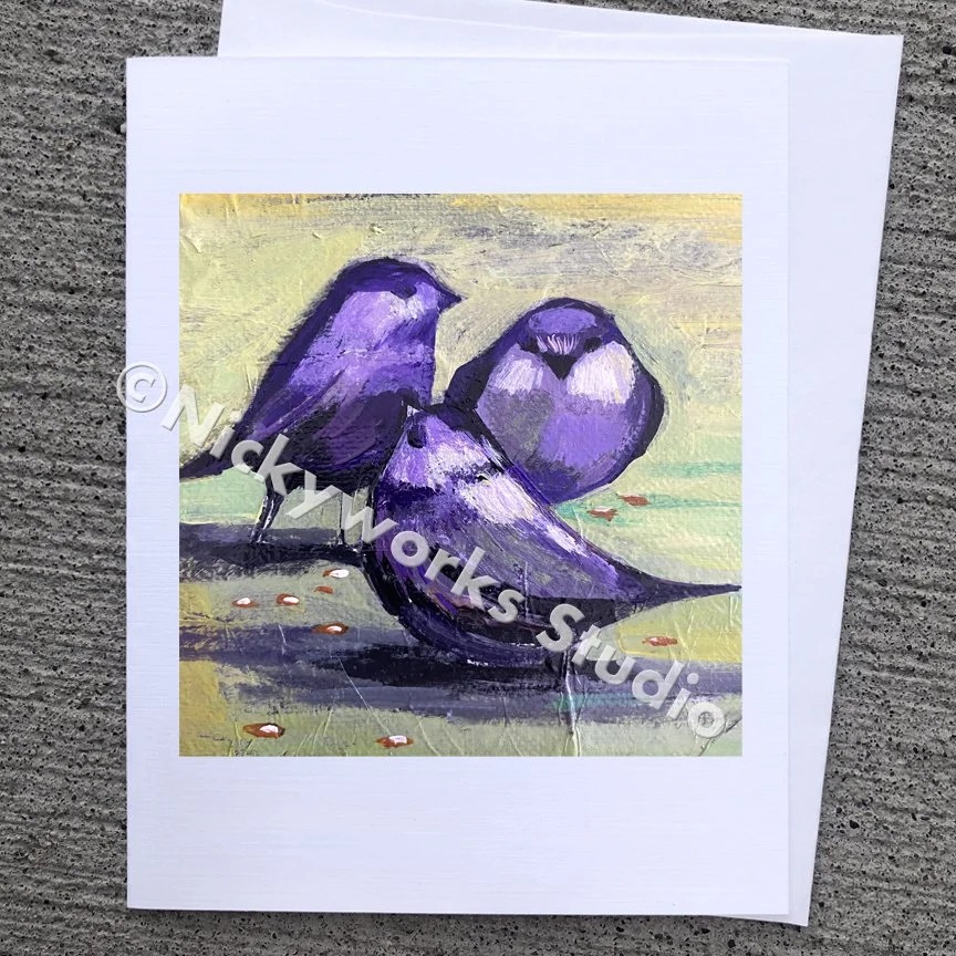 Sparrow greeting card