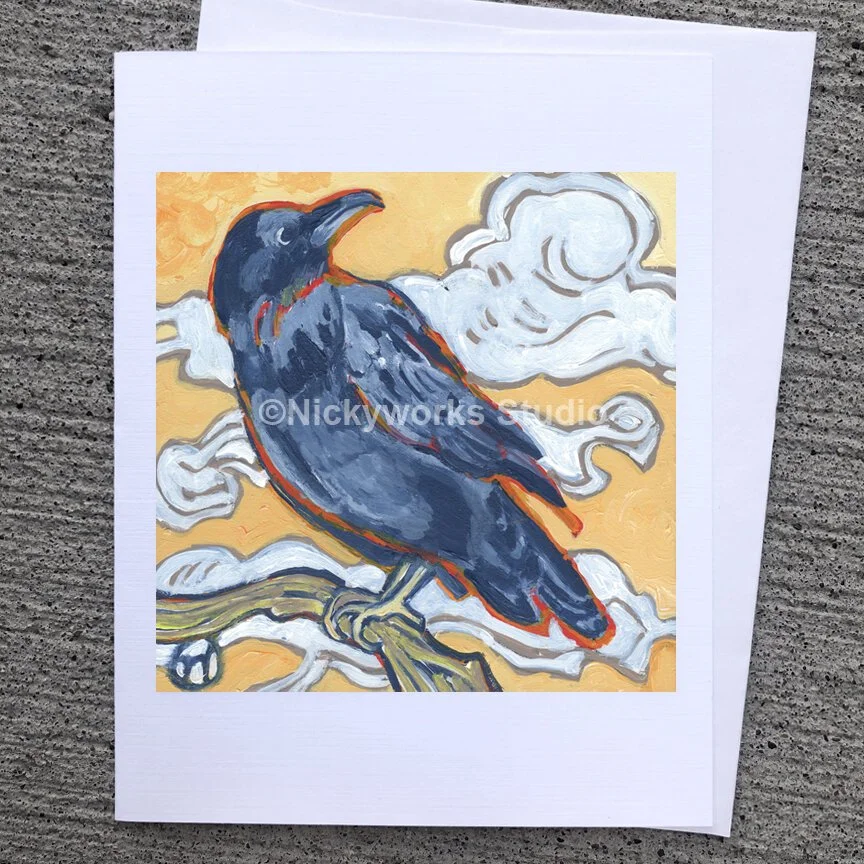 Crow Greeting Card