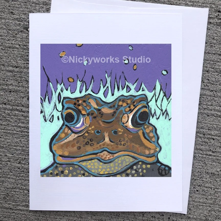 Toad greeting card